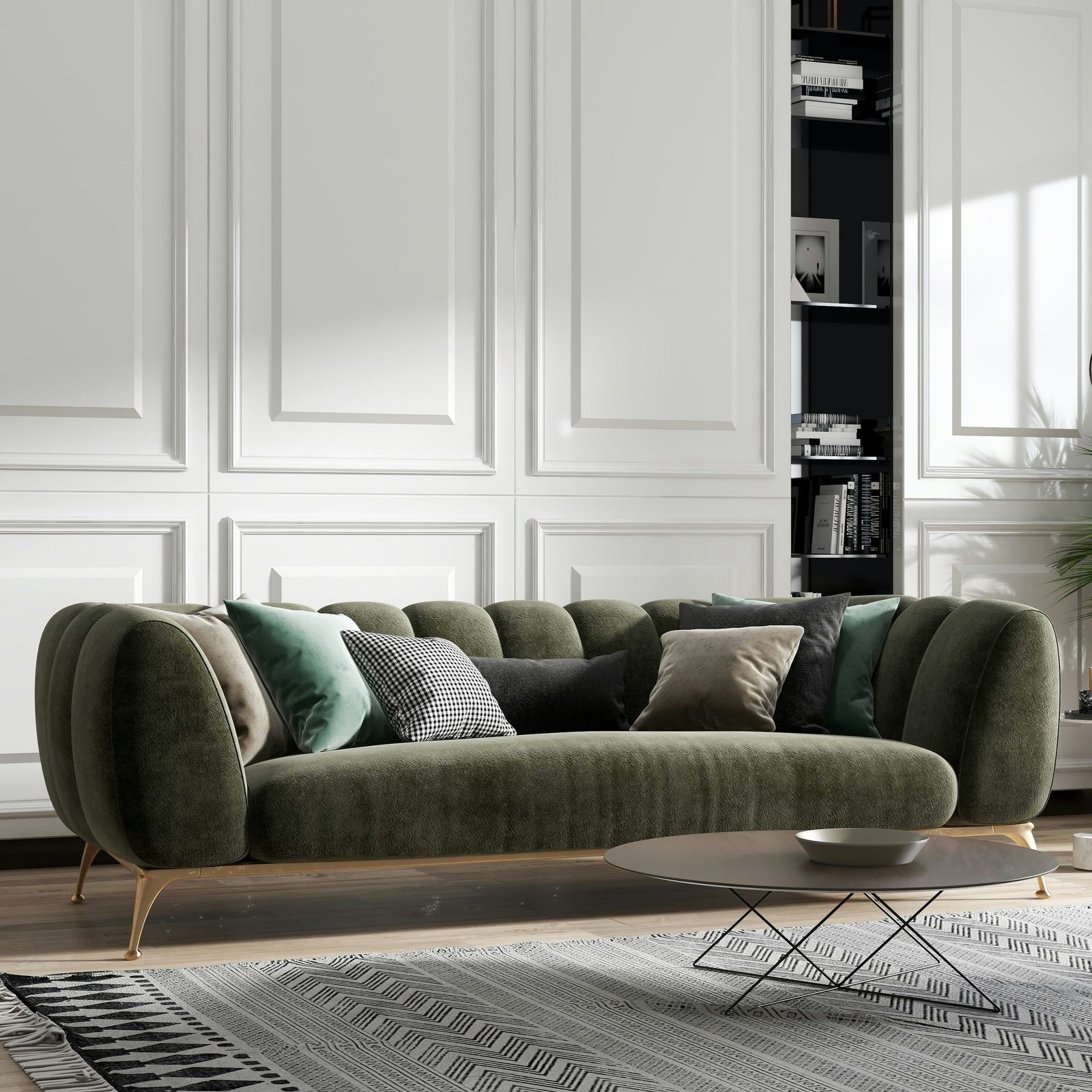 Sofa Besar Abu Abu